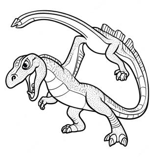 Page De Coloriage De Lindoraptor Contre Blue 129637 62788