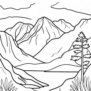 Montagne Réaliste Pages À Colorier