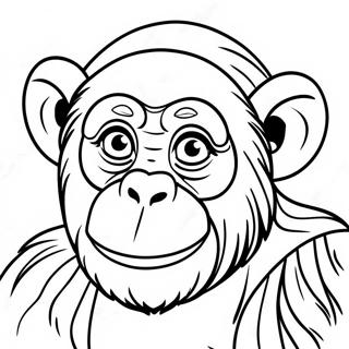 Chimpanzé Pages À Colorier