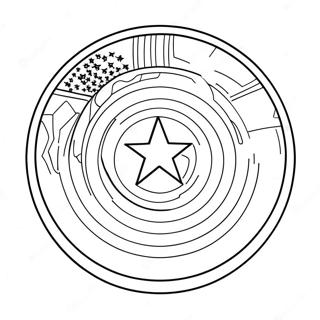 Dessin A Colorier Du Bouclier De Captain America Amusant 129740 62865