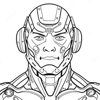 Cyborg Pages À Colorier