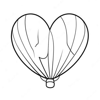 Ballon En Forme De Cœur Pages À Colorier