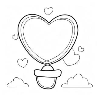 Page De Coloriage De Ballon En Forme De Coeur Colore 130020-63073