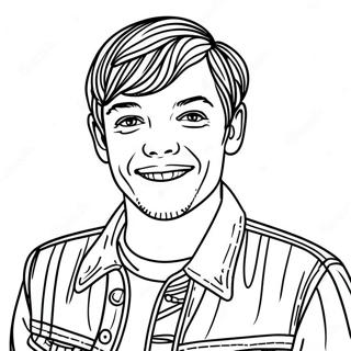 Page De Coloriage De Louis Tomlinson Souriant 130150 63188