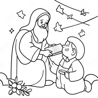 Page De Coloriage De La Bible De Noel 130275-63272