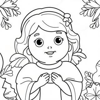 Page De Coloriage De La Scene Angelique De Noel 130276-63274