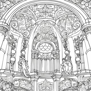 Page De Coloriage De Larchitecture Detaillee De La Renaissance 130302-63294