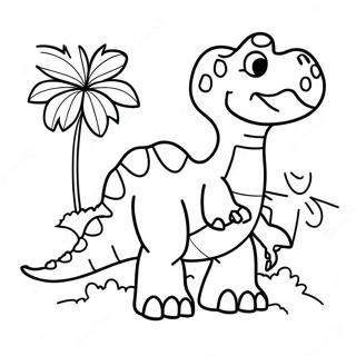 Page De Coloriage Danniversaire De Dinosaure 130326-63310