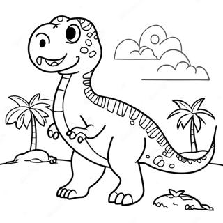 Page De Coloriage Danniversaire De Dinosaure 130326-63311