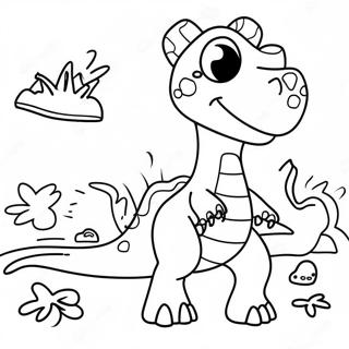 Page De Coloriage De Fete De Dinosaure Colore 130327-63313