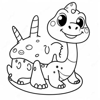 Page De Coloriage De Gateau De Dinosaure Mignon 130329-63323