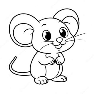 Souris Mignonne Pages À Colorier