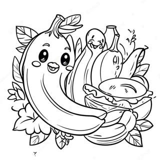 Banane Mange Pages à colorier