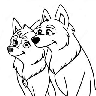 Page De Coloriage De Lamitie Entre Balto Et Jenna 130558-63494