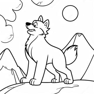 Page De Coloriage De Balto Hurlant A La Lune 130559 63500