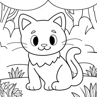 Chat De La Nature Pages À Colorier