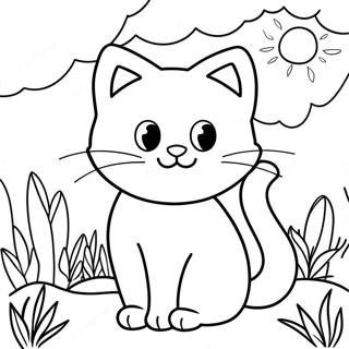 Page De Coloriage De Nature Cat 130687-63592