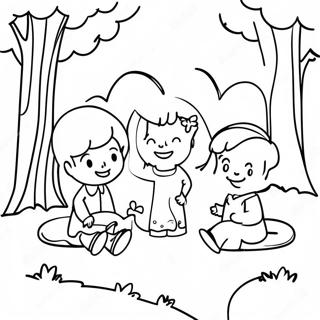 Petits Gens Dans Un Parc A Colorier 130717-63626