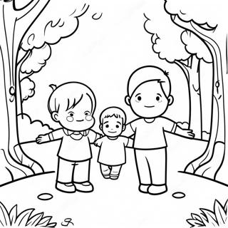 Petits Gens Dans Un Parc A Colorier 130717-63628