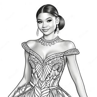 Zendaya En Robe Etincelante A Colorier 130765-63654