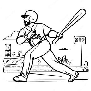 Page De Coloriage De Fernando Tatis Jr Frappant Un Home Run 130946-63793