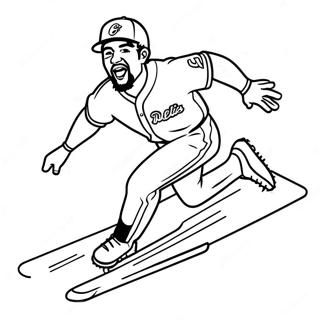 Page De Coloriage De Fernando Tatis Jr Glissant Vers La Base 130947-63798