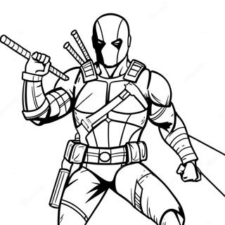 Page De Coloriage De Deathstroke En Action 130999-63840