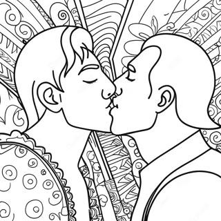 Page De Coloriage Baiser 131100-63911