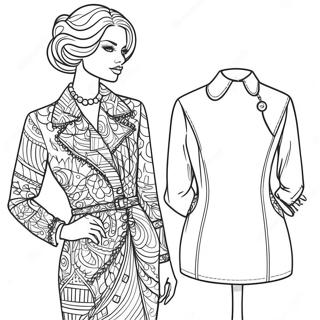 Page De Coloriage Mannequin De Mode 131153-63950