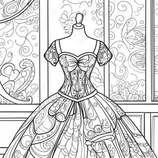 Page De Coloriage Mannequin Style En Robe 131155 63959