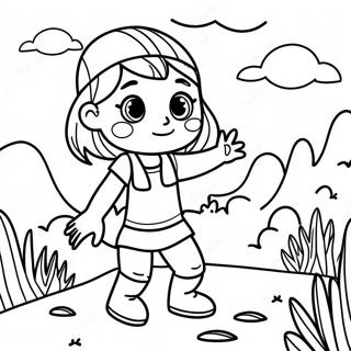 Page A Colorier De Grande Soeur Aventuriere Explorant La Nature 131307 64074