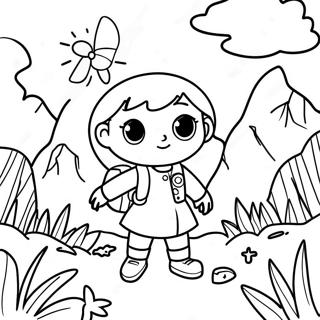 Page A Colorier De Grande Soeur Aventuriere Explorant La Nature 131307 64075