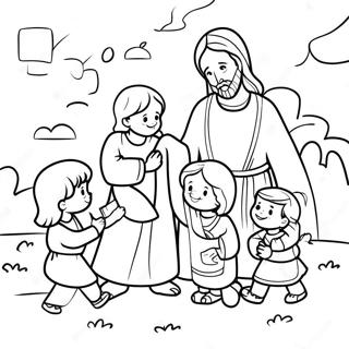 Jésus Aime Les Petits Enfants Pages À Colorier