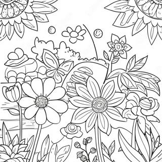 Page De Coloriage De Jardin De Fleurs Detaille 131409-64149