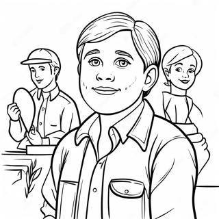 Page De Coloriage De James Avec Des Amis 131669-64357