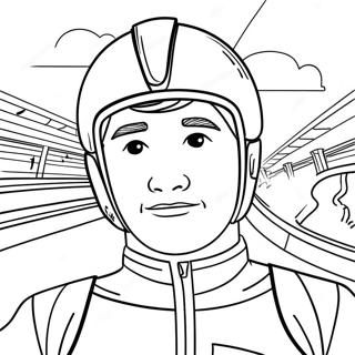 Page De Coloriage De James Dans Une Course 131670-64362