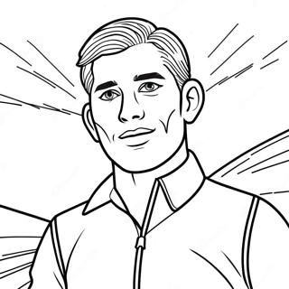 Page De Coloriage De James Dans Une Course 131670-64363