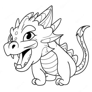 Page De Coloriage De Dragon Chat Feroce Rugissant 131721 64403