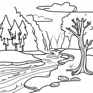 Rivière Pages À Colorier