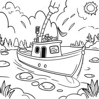 Page De Coloriage Daventure Ensoleillee Au Bord De La Riviere 131799-64462