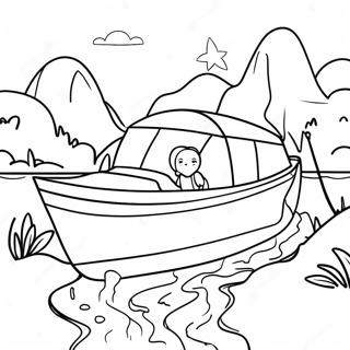 Page De Coloriage Daventure Ensoleillee Au Bord De La Riviere 131799-64463