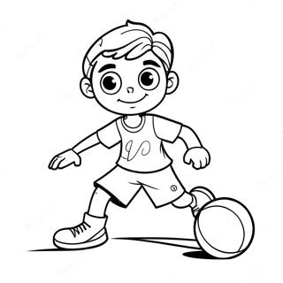 Page De Coloriage Vini Jr Dribblant Le Ballon 132053-64651