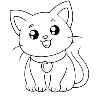 Page De Coloriage Chat Anime Mignon 132103-64689