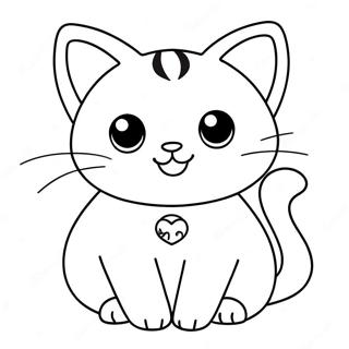 Page De Coloriage Chat Anime Mignon 132103-64690