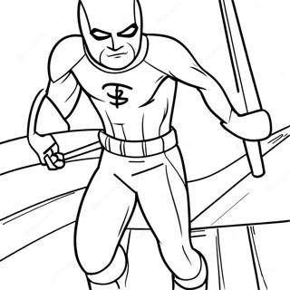 Page De Coloriage De Daredevil Avec Sa Canne 132206-64778