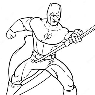 Page De Coloriage De Daredevil Avec Sa Canne 132206-64779