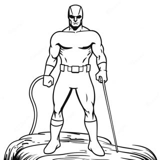 Page De Coloriage De Daredevil Avec Sa Canne 132206-64780