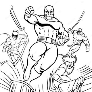 Page De Coloriage De Daredevil Combattant Des Mechants 132207-64783