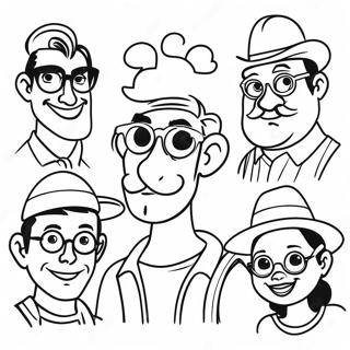 Page De Coloriage De Personnages Disney Hipster 132281-64826