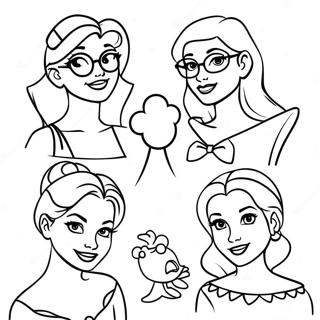 Page De Coloriage De Princesses Disney Hipster Vintage 132282-64829